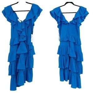 RYSE the Label Ruffle Tiered Salsa Double V Dress